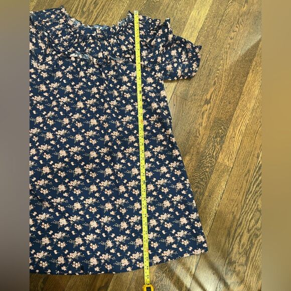 Anthropology MENDER Ruched Tunic Dress Floral Shift Medium - Picture 11 of 11
